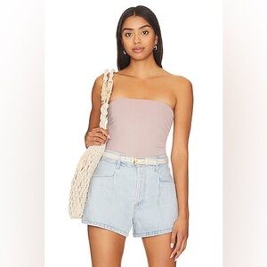 New Intimately Free People Tati Tube Bodysuit Taupe SZ M-L